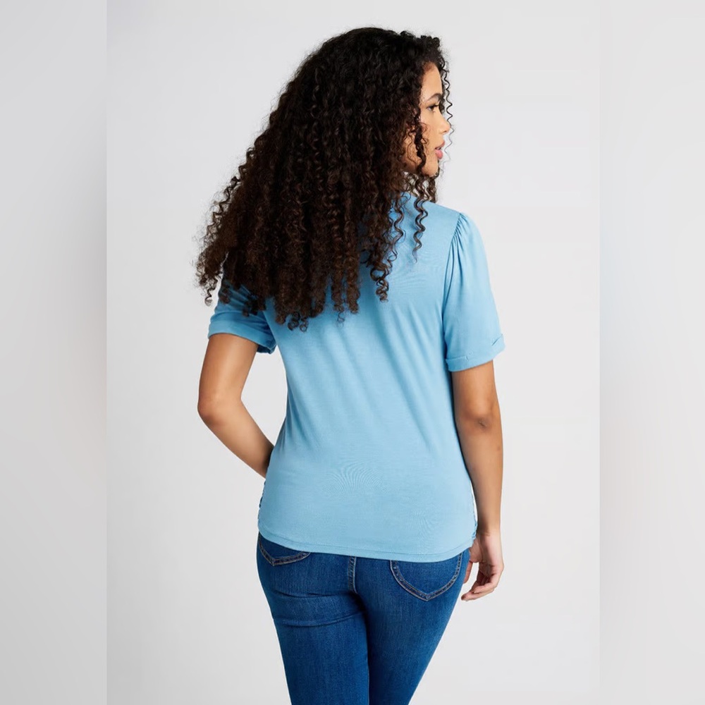 ModCloth NWT A Twist of Fun‎ Knit Top - Blue - Picture 2 of 4